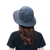 Berets Unisex Summer Sunscreen Wide Brim Bucket Hats Women Sun Protection Waterproof Panama Caps Hunting Fisherman Hat Mens