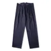 Красный Торнадо Двойные плиссированные широкие джинсовые брюки Брюки в винтажном стиле для мужчин s4JV#