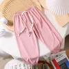 Trousers Children Pants Summer Polyester Thin Breathable Mosquito Solid Color Kids Boys Girls Baby