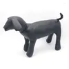 Dog Apparel 2Pcs Leather Mannequins Standing Position Models Toys Pet Animal Shop Display Mannequin S - White & Black