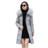 90% White Duck Down Jacket For Women 2023 Winter Warm Leather Jackets Casual Hooded Fox Fur Collar Down Coats Parkas Casacos I8HD#