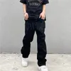 Nowi mężczyźni rozciągnij zniszczony otwór Slim Fit Black Dżinsy Motocyklowe spodnie Rowerowe Chude Hot Drill Street Punk Denim Pencil Pants 10HB#