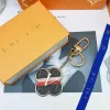 Chaveiro de designer para mulheres ouro suower chaveiros combinando pingente de carro chaveiro moda marca letras chaveiro personalizado criativo com caixa -7