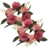 Decoratieve Bloemen 2 Stuks Kunstmatige Kandelaar Garland Ringen Voor Pijlers Ornament Krans Versieren Home Decor Kransen