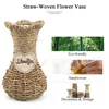 Flower Vase Decoration Home Weave Pot Basket Rattan Vases for Flowers 240318