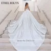 Ethel Rolyn Luxury Ballsown Düğün Dresleri Kadınlar İçin 2024 Boncuklu Dantel Aplikler Kapalı Omuz Gelinlik Vestidos De Novia W438#