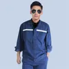 male/female Spring Summer Thin Denim Coveralls Wear Resistant Breathable Reflective Welding Suit Workshop Auto Repair Uniforms J6hz#