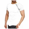 Heren T-shirts 5 kleuren Heren T-shirts Solid Slim Plooien Rits Mouw Mode Korte T-shirt O-hals Casual Kleding Streetwear Drop Deliv Dhvbz