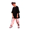 Ensembles de vêtements pour enfants Été à manches courtes Costumes actifs Lettre Imprimer Adolescents Vêtements de rue 2pcs Garçons Hip Hop Costume 240323