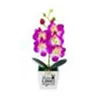 Flores decorativas flor falsa borboleta artificial orquídea bonsai com pote para decoração de festival de casa de casamento