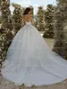 Princ elegante abito da sposa per la donna applique manica Lg sexy scollo a V backl raso 2024 abiti da sposa abiti para mujer C0ip #