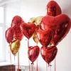 Feestdecoratie 18 inch Pure Kleur Liefde Ballonnen Rood Hart Ballon Aluminiumfolie Ballons Voor Bruiloft Valentijnsdag Globos