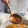 Łyżki 35 cm drewniana zupa łyżka duża kadzi długi uchwyt kuchenny przybory kuchenne zastawa stołowa serwujące łyżki do domu
