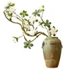 装飾的な花シミュレーションアザレア偽の絹の花の枝モデリングホームデコレーションチャイニーズ禅セラミック花瓶