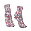 Chaussettes pour hommes Tire Track Union Jack Drapeau national britannique Cheville Hommes Femmes Printemps Bas Polyester