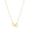 Van Clover – collier coréen Simple en titane pour femmes, pendentif en coquille de trèfle en or Rose 18 carats, chaîne de clavicule tendance