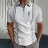 Poker Herren Tops Umlegekragen Reißverschlüsse Golf Brief Kleidung Männer Kurzarm T-Shirt Einfarbiges T-Shirt Allgemeines Hemd Lose Atmungsaktiv 240320