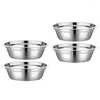 Bols 4 pcs bassin de vaisselle en acier inoxydable bol de soupe grand mélange rond préparation cuisine étudiant