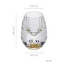 Verres à vin 1 pièces Iceberg S verre cristal feuille d'or pour Vodka maison Lass tasse Bar tasses d'alcool de luxe