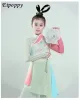Traje de dança clássica das crianças elegante chinês clássico dança folclórica exercício roupas meninas fã z6t1 #