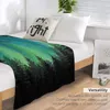 Blankets Northern Lights Throw Blanket Tourist Flannel Cosplay Anime Retro