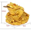 Dekorativa figurer Handgjorda harts Feng Shui Money Frog (Three Legged Wealth Toad) Statue Amulet