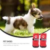 Vestuário para cães 4 unidades de sapatos de chuva para cachorros, sapatos para animais de estimação, protetores de pés impermeáveis