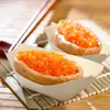 Dijksets Sets 100 pc's Wegwerp Sushi houten bootplaten dessert Serveervak ​​Dines Slaap Diner Container Bruiloft Decor