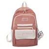 Школьные сумки для девочек, дорожная водонепроницаемая книга, модная красная женская студенческая сумка для ноутбука Kawaii, женский модный женский рюкзак для колледжа, милый рюкзак