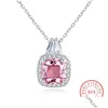 Pendant Necklaces Link Chain 925 Sterling Square For Women Gifts Fine Jewelry Morganite Gemstone Collares Drop Delivery Pendants Dhobw