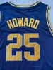 Woerine Michigan College 25 Juwan Howard Jersey 2 Poole 4 Chirs Webber 41 Glen Rice 5 Jalen Rose Vintage Navy Blue Yellow Mens Jerseys Ed 1 S