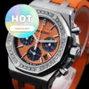 AP Casual Wrist Watch 26231st Original Diamond Steel Automatisk mekanisk mätare med en diameter på 37 mm Orange Panda Face Watch