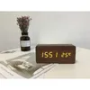 المنبه LED Wooden Watch Table Control Digital Wood Dispertador USB/AAA ساعات مكتب مكتب إلكترونية تعمل بالطاقة