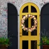 Dekorative Blumenkränze, künstlicher Gänseblümchen-Blumenkranz, 45 cm, Tür, orangefarbenes Pulver, Weihnachtsfest, für Front-Drop-Lieferung, Heimdekoration, Otlrm