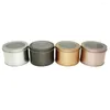 Storage Bottles 4pcs Round Metal Tins With Lids Empty Tin Box Containers Gift Candy Loose Tea Organizer Wedding Favor Boxes Dark