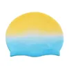 Toucas de natação Rainbow Colorf Impermeável Sile Orelha Longa Proteção de Cabelo Swim Pool Cap Chapéus de banho para Adts Jxw603 Drop Delivery Sports Otz06