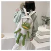 Backpack Frog Doll Man Bag reizen kinderlijke school Middle High Studenten Kawaii herenrugzakken grote capaciteit