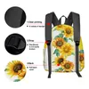 Rucksack Gelbe Aquarell-Sonnenblume für Damen und Herren, wasserdicht, für Reisen, Schule, für Studenten, Jungen und Mädchen, Laptop-Taschen, Mochilas