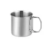 Mugs Travel Friendly Stainless Steel Mug With Folding Handle Perfect For And Cold Drinks 260ML/350ML/600ML/660ML