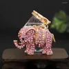 Porte-clés éléphant rose porte-clés pendentif animal porte-clés pour femmes hommes porte-clés de voiture cadeau