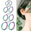 Hoop Earrings Stylish Men's And Women's Stainless Steel Personality Trend Coil Ear Buckle Women