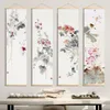 Chinesischer Stil Bambus Scroll Wandmalerei Vintage Wohnzimmer Dekoratives Poster Home Office Decals Wandkunst Bild Wandteppich 240325