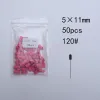 Bits 50pcs 5 * Capes de ponçage 11 mm avec manche en caoutchouc Rébarrant électrique Bites de ponçage à ongles Bites de ponçage