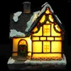 Decorative Figurines Aesthetic Decoration Room Christmas Village Houses Household Home Craft Desktop