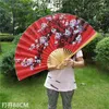 Dekorativa figurer Super Large Bamboo Hand Fabric Fan Hängande i vardagsrummet Kinesisk film Skjut PROPE Bröllop Favors Gifts Celebration
