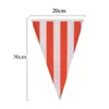 Decoratieve bloemen Banner vlaggen Rood en wit gestreepte wimpelverbod Verjaardag Bunting Banners Wall Hangende trouwfeestdecoratie