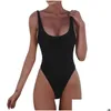Women'S Swimwear Womens Swimming Suit Y Bikini Swimsuit Pad Costume Backless One Piece Monokini Swimwear10 Drop Delivery Apparel Clot Dhudu