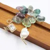 Beaded Strand Guaiguai Jewelry Natural Baroque Pearl Green Fluorite Bracelet Cz Pave Gold Plated Starfish Square Crystal For Women Dro Otird