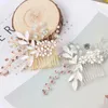 Bridal Wedding Crystal Bride Hair Acturations Pearl fr Bandband Handmade Hairband Perles Decorati Hair Peigt Femel K4CW #