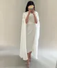 Florine Tulirain O-NeckHeath Zipper up satin White Hinelength Simple Wedding Dr Dr Cocktail Prom Gown for Sexy Women Q1JH＃